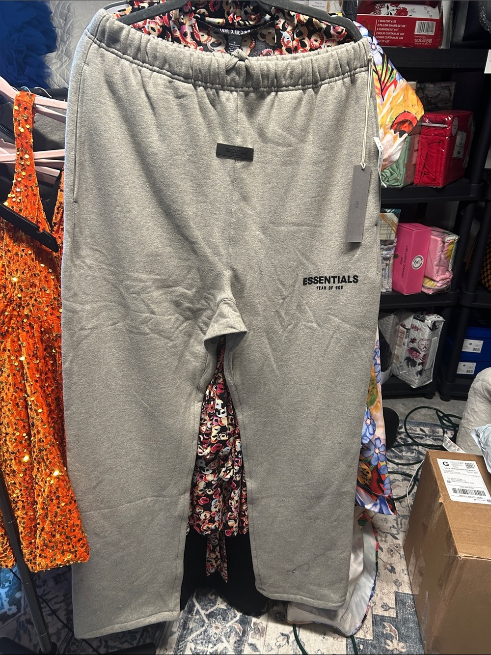 Essentials Kids Light Grey Joggers with Minimal Logo